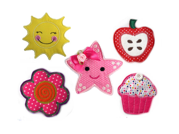 Applikation Sonne Stern Apfel Muffin oder Blume - Freie Farbwahl