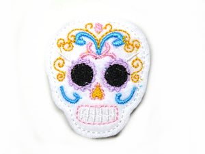 Halloween Haarspange  4cm sugar skull