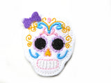 Halloween Haarspange  4cm sugar skull