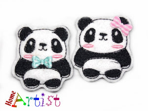 Panda Haarspange 4cm - freie Farbwahl-Homeartist