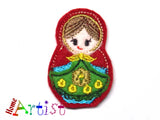 Matrioshka Matroschka 4cm Haarspange - freie Farbwahl-Homeartist