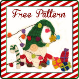 Crochet Pattern - Instant PDF Download - Christmas Gnome - Crochet   applique