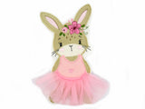 Applikation Hase Ballerina Ballet Plusch Felt Applique - free color choice Aufnäher parche patch Kindermode Kleidung Stickerei