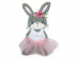 Applikation Hase Ballerina Ballet Plusch Felt Applique - free color choice Aufnäher parche patch Kindermode Kleidung Stickerei