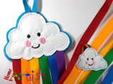 Haarspangenhalter Wolke u Regenbogen + Spange-Homeartist