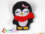 Haarspange 4cm Haargummi Pinguin - freie Farbwahl-Homeartist