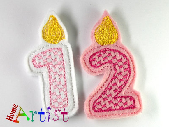 Geburtstag Kerze 4cm Haarspange - freie Farbwahl-Homeartist