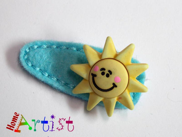 Haarspange Sonne oder Mond  3-4cm -  Frei Farbwahl - Homeartist Haarspangen Kinder Babys