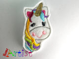 Unicorn Einhorn Haarspange 4cm - freie farbwahl-Homeartist