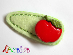 Haarspange Apfel Spange 3-4cm - freie Farbwahl - Homeartist Haarspangen Kinder Babys