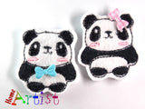 Panda Haarspange 4cm - freie Farbwahl-Homeartist