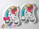 Unicorn Einhorn 3-4cm Haarspange - freie farbwahl-Homeartist