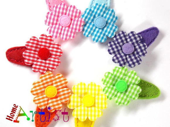 Blume Haarspange 3-4cm - freie Farbwahl - Homeartist Haarspangen Kinder Babys