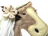 Pony Pferd  Plusch Applikation Patch  - Freie Farbwahl