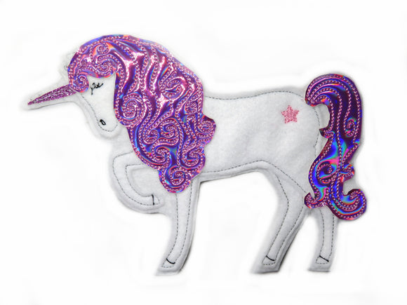 Einhorn Applikation Pony Pferd Patch    - Freie Farbwahl